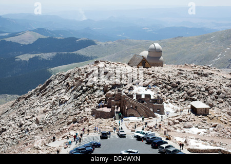 Der Gipfel und Seen des Mount Evans, in der Nähe von Denver, Colorado, USA Stockfoto