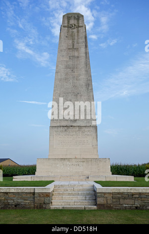 WW1-Denkmal für die 50. Northumbrian Division, ersten Weltkrieg ein Denkmal in der Nähe von Wieltje, West-Flandern, Belgien Stockfoto