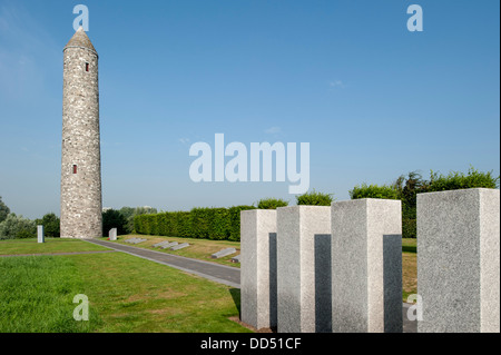 WW1 Irish Peace Park / Irish Peace Tower, Erster Weltkrieg ein Denkmal am Mesen / Messines, West-Flandern, Belgien Stockfoto