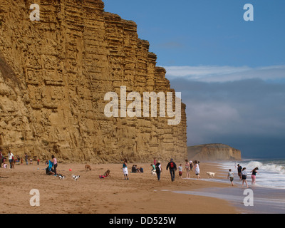 West Bay Klippen, wo TV-Drama, die Broadchurch gefilmt wurde, Dorset, UK 2013 Stockfoto