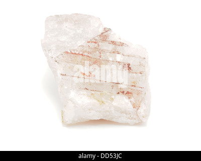 Quarz auf weißem Hintergrund Stockfoto