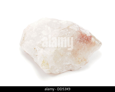 Quarz auf weißem Hintergrund Stockfoto