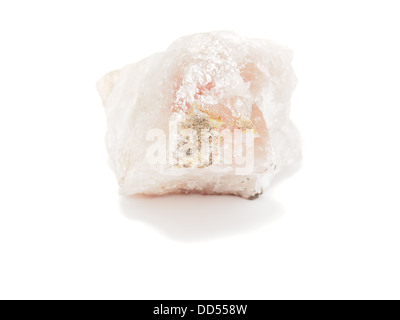 Quarz auf weißem Hintergrund Stockfoto