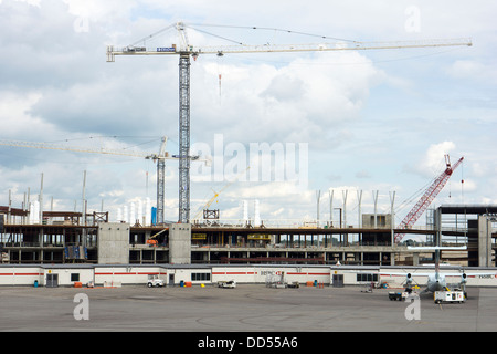 Bau des neuen Flughafen-Terminals Stockfoto