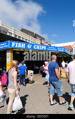 Skegness,Lincolnshire.East Küste am Meer Resort.Fish und Chip-Shop. Stockfoto