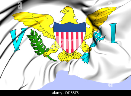 Virgin Islands of the United States Flag. Hautnah. Stockfoto