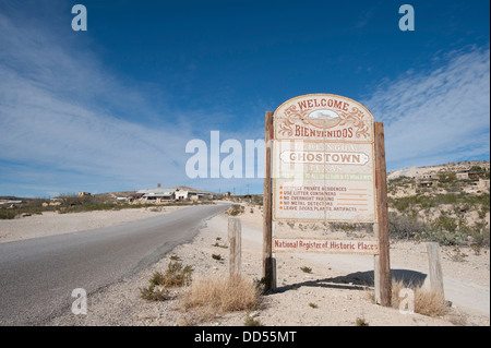 Terlingua Ghost Town, Big Bend National Park, Texas, USA. Stockfoto