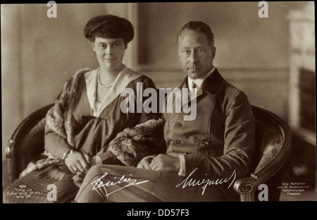 AK Kronprinz Wilhelm Mit Kronprinzessin Cecilie von Preußen, Liersch 8001; Stockfoto