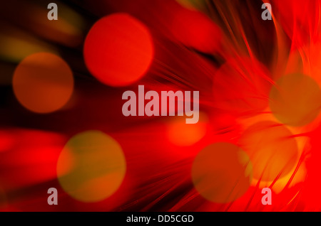 Bokeh Lights Licht ästhetisch ansprechenden Farben Faseroptik Kommunikation Kabel Kanäle Verbindungsdaten ausstrahlen Stockfoto