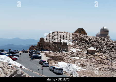 Der Gipfel und Seen des Mount Evans, in der Nähe von Denver, Colorado, USA Stockfoto