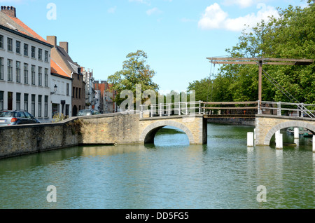 Historische Brücke, Brügge, Belgien Stockfoto