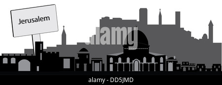 Skyline von Jerusalem Stockfoto