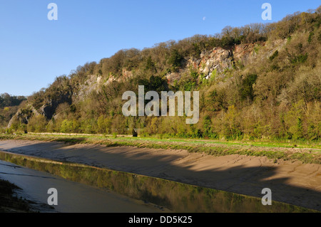 Am frühen Morgensonne & Niedrigwasser im Avon-Schlucht, Bristol Stockfoto