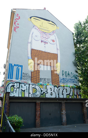 Streetart im Südböhmischen Bezirk Kreuzberg in Berlin Deutschland Stockfoto
