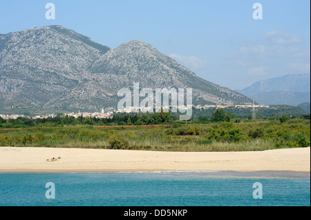 Strand von Marina di Orosei auf der Insel Sardinien, Italien Stockfoto