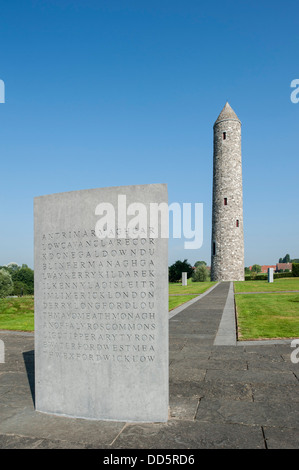 WW1 Irish Peace Park / Irish Peace Tower, Erster Weltkrieg ein Denkmal am Mesen / Messines, West-Flandern, Belgien Stockfoto