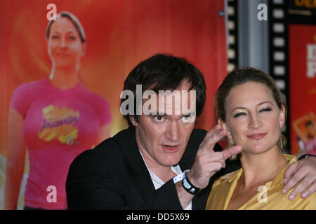 Regisseur Quentin Tarantino und Stunt-Frau Zoe Bell am special Screening von "Death Proof" in Berlin. Stockfoto