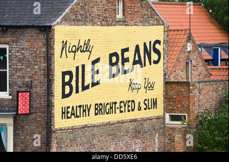 Galle Bohnen Werbung Wandgemälde an der Stirnwand des Gebäudes des Oberbürgermeisters zu Fuß in Stadt von York North Yorkshire England UK Stockfoto