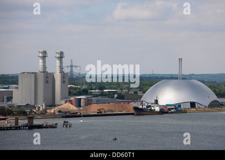 Southampton Küste Silver dome von Foto Veolia Energy Recovery Marchwood Stockfoto