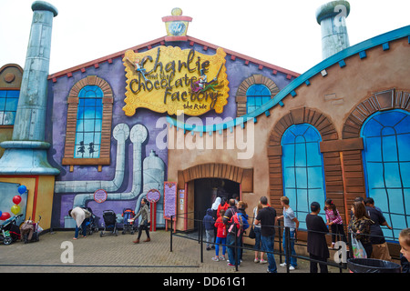 Charlie und die Schokolade Fabrik Fahrt Alton Towers-Staffordshire UK Stockfoto