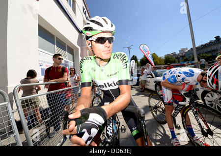 Spanien. 27. August 2013.  Vigo, Miradir de Lobeira. 3. Etappe Vuelta a España. Belkin 2013, Sanchez Gil Luis Leon, Vigo-Credit: Aktion Plus Sport Bilder/Alamy Live-Nachrichten Stockfoto