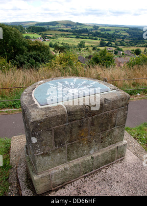 Panorama Zifferblatt, Park zu Fuß, Aussichtspunkt, Shaftesbury, Dorset, Großbritannien 2013 Stockfoto