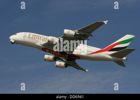 EMIRATES AIRBUS A380 Stockfoto