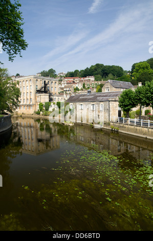 Fluß Avon, Bradofrd on Avon, Wiltshire, England. Stockfoto