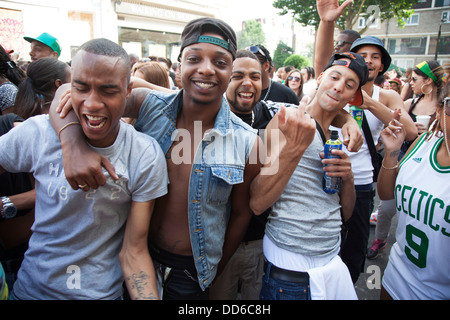 Notting Hill Carnival, London, UK. Feier des westindischen / Karibik Kultur und Europas größte Straßenfest. Stockfoto