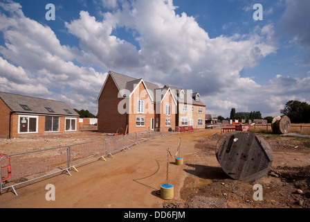 Bauplatz für neue Häuser im Bau Northamptonshire Vereinigtes Königreich England Stockfoto