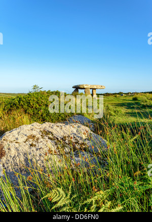 Lanyon Quoit Menhire in der Nähe von Penzance in Cornwall Stockfoto