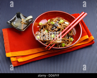 Soba-Nudeln Stockfoto