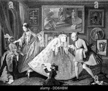 Geschmack im High Life. Aus dem Original von William Hogarth. Stockfoto