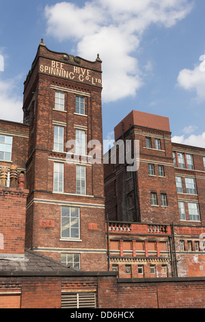 Bienenstock Mühle am Crescent Road, Bolton, Lancashire, einer ehemaligen Baumwollspinnerei nun ein Grad II Gebäude unter Denkmalschutz. Stockfoto