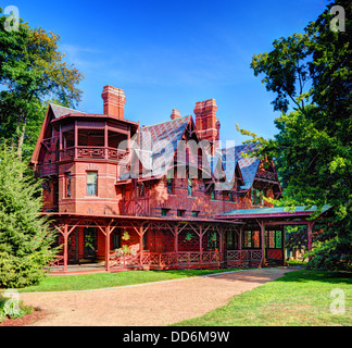 Haus von Mark Twain in Hartford, Connecticut. Stockfoto