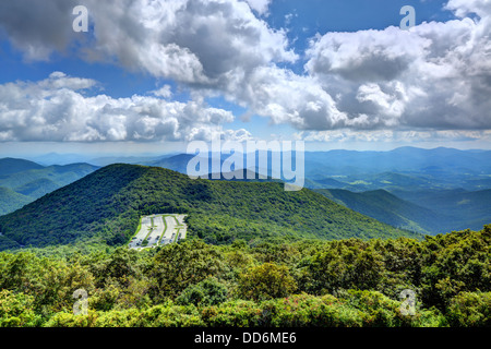 Ansicht der Appalachian Mountains in Nord Georgia, USA. Stockfoto