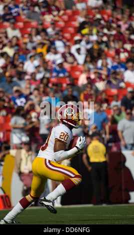 24. August 2013, übernimmt Landover, MD FedEx Field Washington Redskins Büffel-Rechnungen für Dritte Vorsaison Spiel für 2013. Stockfoto