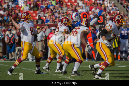 24. August 2013, übernimmt Landover, MD FedEx Field Washington Redskins Büffel-Rechnungen für Dritte Vorsaison Spiel für 2013. Stockfoto