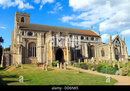 Cley als nächstes die mittelalterliche Pfarrkirche von Meer, Norfolk, England UK Englisch Kirchen Stockfoto