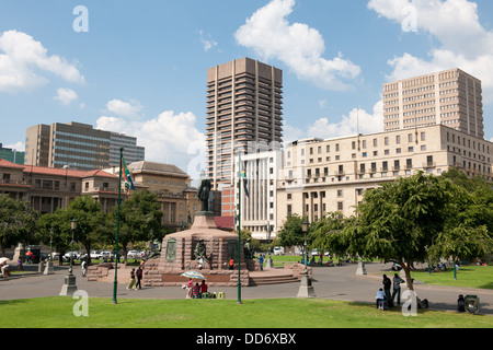 Statue von Paul Kruger am Kirchplatz, Pretoria, Südafrika Stockfoto