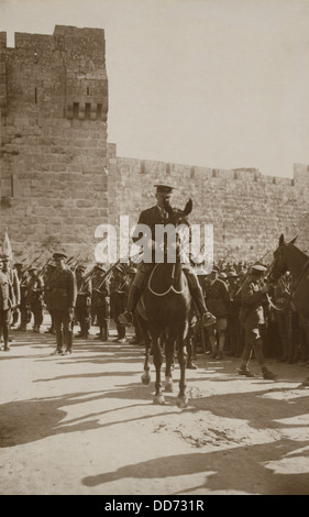 General Edmund Allenby aus Jerusalem nach der Verkündigung des Kriegsrechts Folgendes lesen erfassen die Briten von Stockfoto