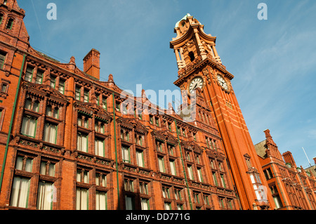 Die wichtigsten Manchester, ehemaligen, Palace Hotel, ein viktorianisches Gebäude aus rotem Backstein, Manchester, UK Stockfoto