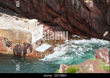 Der Landepunkt bei South Haven, Skokholm, South Pembrokeshire, Wales, Vereinigtes Königreich Stockfoto