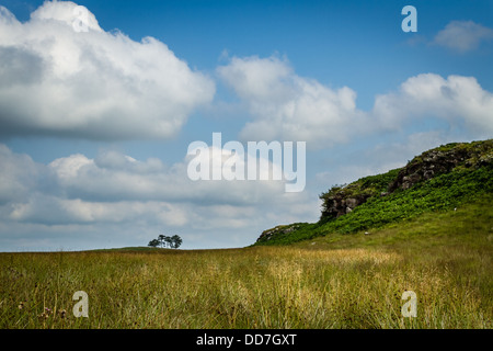 unter Krähe Felsen genießen eine Rundwanderung unter Einbeziehung der Hadrianswall Stockfoto