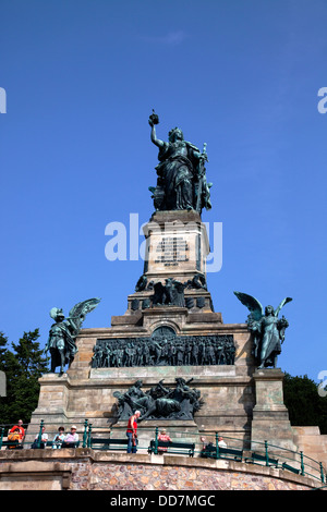 Niederwald Denkmal, Rüdesheim, Hessen, Deutschland Stockfoto