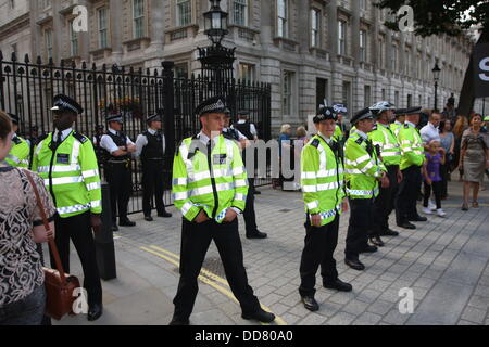 London-Unterstützer der Stop the War Koalition Demonstration eine gegen jede militärische Intervention in Syrien Stockfoto