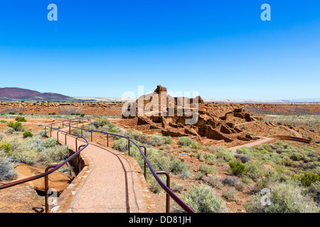 Das Wupatki Pueblo Pueblo Indian Ruinen im Wupatki National Monument in der Nähe von Flagstaff, Arizona, USA Stockfoto