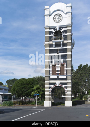 dh New Plymouth TARANAKI Neuseeland Uhrturm Stockfoto