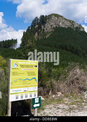 dh Pohaturoa WAIKATO Neuseeland Waikato River Trails Wegweiser Wanderweg Stockfoto