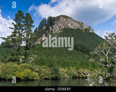 dh Pohaturoa WAIKATO Neuseeland Waikato River hohe Rhyolith Lavadom vulkanische Stecker crag Stockfoto